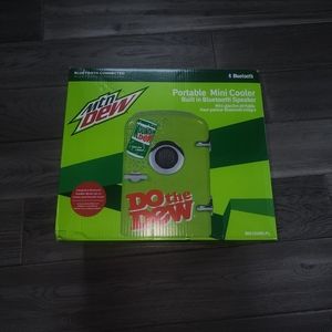 Mtn Dew portable mini cooler and built-in Bluetooth Speaker